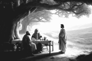 Abraham får besök av Jesus